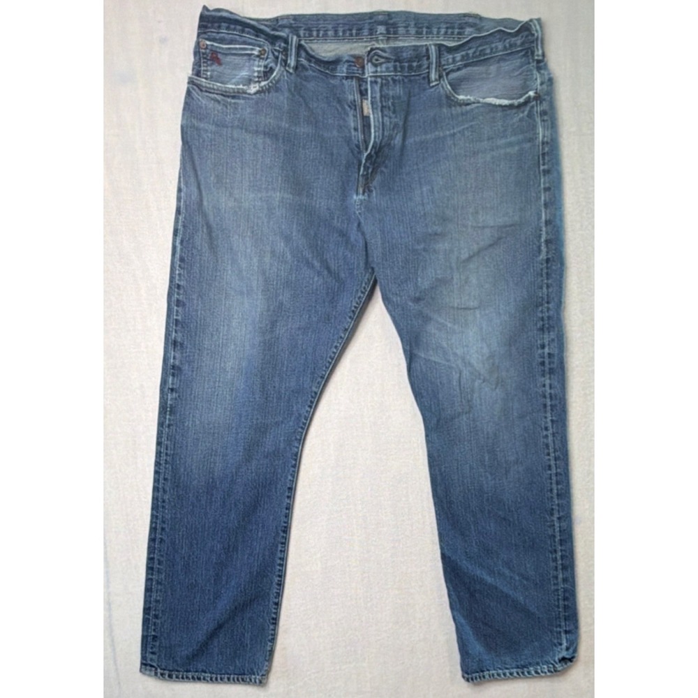 Polo Ralph Lauren Men's Straight Blue Medium Wash Denim 5-Pocket Jeans